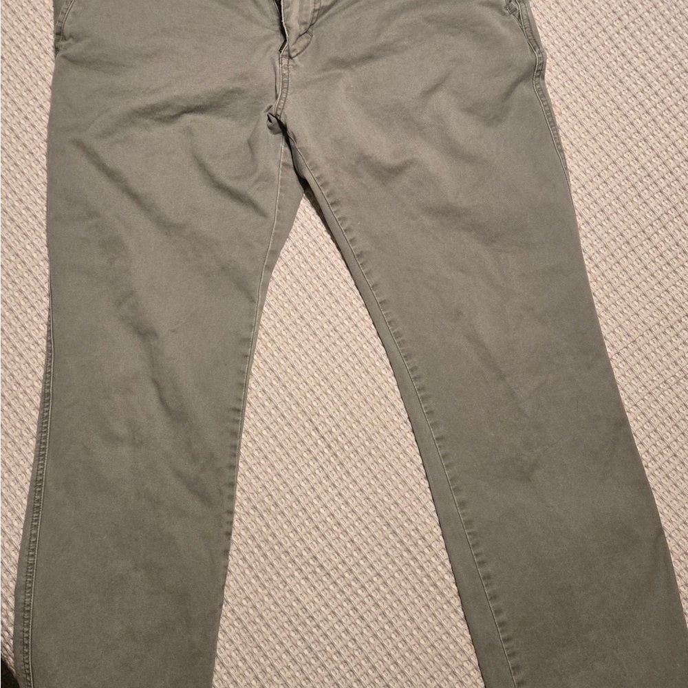 Volcom Straight Leg Green Jeans Cotton Blend